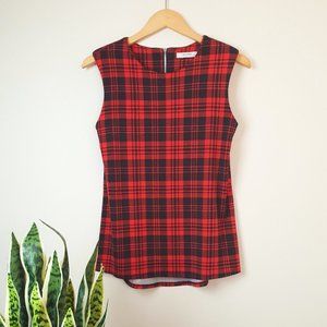Vintage Plad Tank Top Punk Rock Shoulder Pads